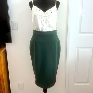 Pencil skirt with back zipper detailing